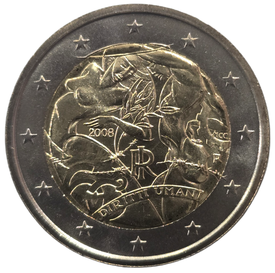 2 euros conmemorativa 60º aniversario de la Declaración Universal de los Derechos Humanos